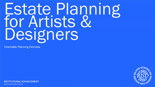 Estate Planning for Artists and Designers: Charitable Planning Overview Estate Planning for Artists and Designers: Charitable Planning Overview